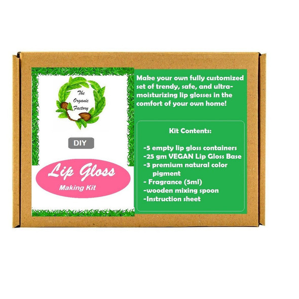 DIY Lip Gloss Making Kit |By The Organic Factory | 8.82 Oz | 0.55 lbs | SU-TQ-MAY20