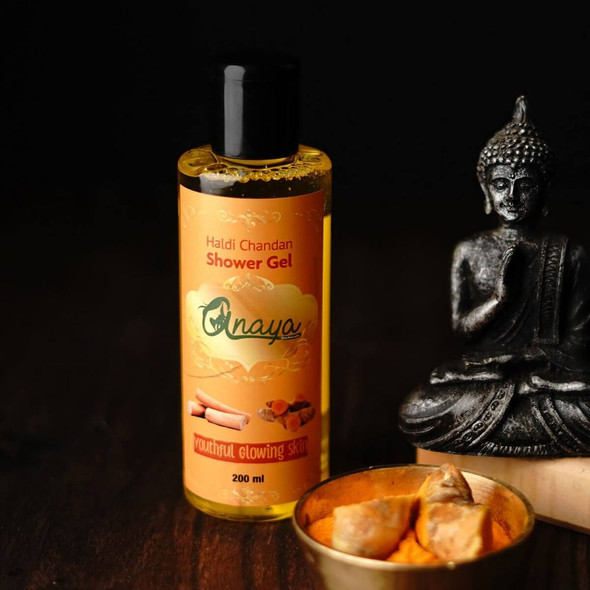 Haldi Chandan Shower Gel with the Finest Ayurvedic Ingredients (200 Ml) |By Anaya | 6.76  Fl Oz | 0.05  gallons | SU-TQ-MAY20