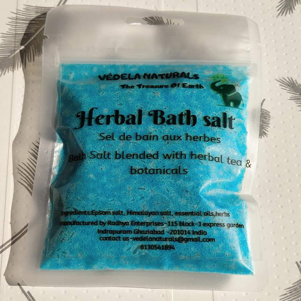 Vedela Naturals - Lavender & Ylang ylang Bath Salt (Pack of 2) each 100grm |By Vedela Naturals | 7.05 Oz | 0.44 lbs | SU-TQ-MAY20