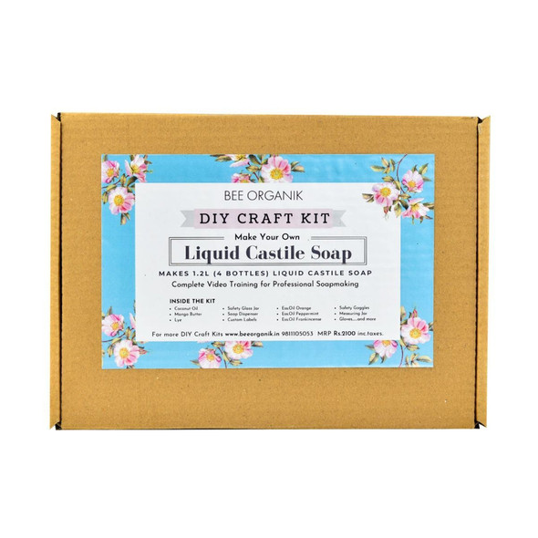 DIY Liquid Castile Soap (Learn CP Liquid Soap Making) |By Bee Organik | 52.91 Oz | 3.3 lbs | SU-TQ-MAY20