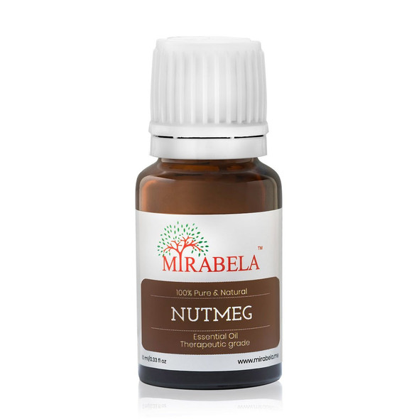 Nutmeg Essential Oil |By Mirabela | 0.34  Fl Oz | SU-TQ-MAY20