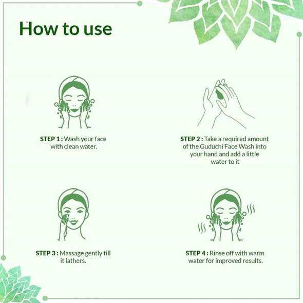 Ayurveda Neem, Tulsi, Aloevera Face Wash (Pack Of 2) |By Guduchi | 3.53 Oz | 0.22 lbs | SU-TQ-MAY20