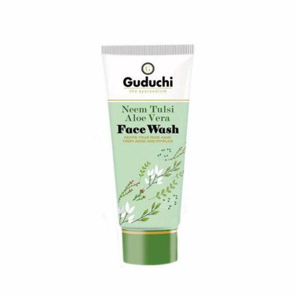 Ayurveda Neem, Tulsi, Aloevera Face Wash (Pack Of 2) |By Guduchi | 3.53 Oz | 0.22 lbs | SU-TQ-MAY20