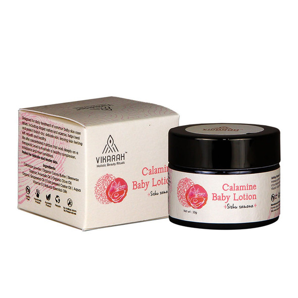Calamine Baby Lotion |By Vikarah Holistic Beauty Rituals | 1.06 Oz | 0.07 lbs | SU-TQ-MAY20