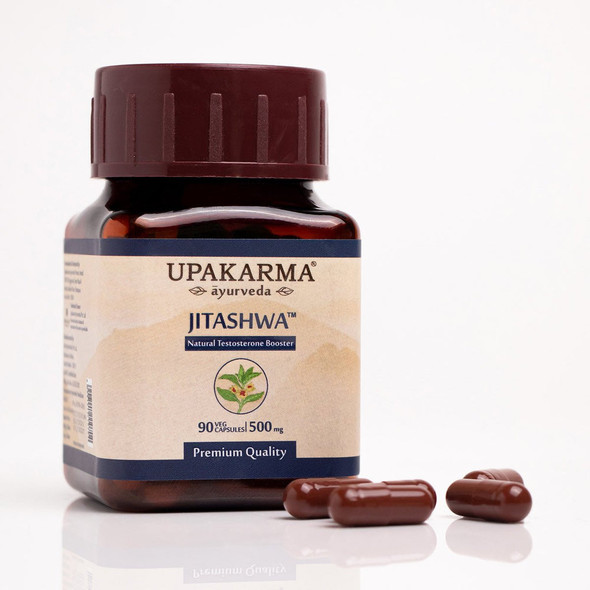 JitashwaÃ¢â€žÂ¢ Capsules (Natural Testosterone Booster 90 Capsules) |By Upakarma Ayurveda | 3.53 Oz | 0.22 lbs | SU-TQ-MAY20