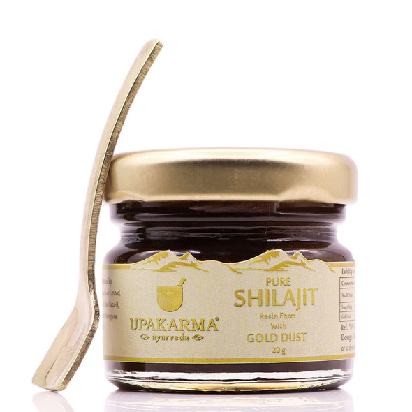 Pure Shilajit Resin Form with Gold Dust Ã¢â‚¬â€œ 20g |By Upakarma Ayurveda | 0.71 Oz | 0.04 lbs | SU-TQ-MAY20