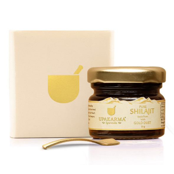 Pure Shilajit Resin Form with Gold Dust Ã¢â‚¬â€œ 20g |By Upakarma Ayurveda | 0.71 Oz | 0.04 lbs | SU-TQ-MAY20