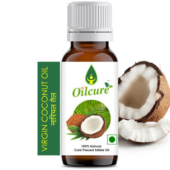 Virgin Coconut Oil (100% Natural Cold Pressed Edible Oil) |By Oilcure | 16.91Fl Oz | 0.13 gallon | SU-TQ-MAY20