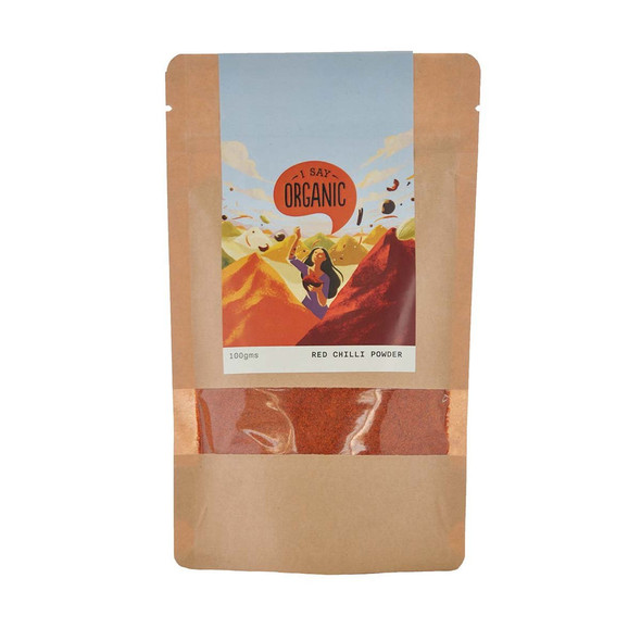 Red Chilli Powder (Pack of 2) |By I Say Organic | 3.53 Oz | 0.22 lbs | SU-TQ-MAY20