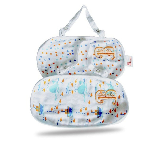 Muslin Drool Bib (Boy)(Pack of 2) |By Bdiapers | 5.29 Oz | 0.33 lbs | SU-TQ-MAY20