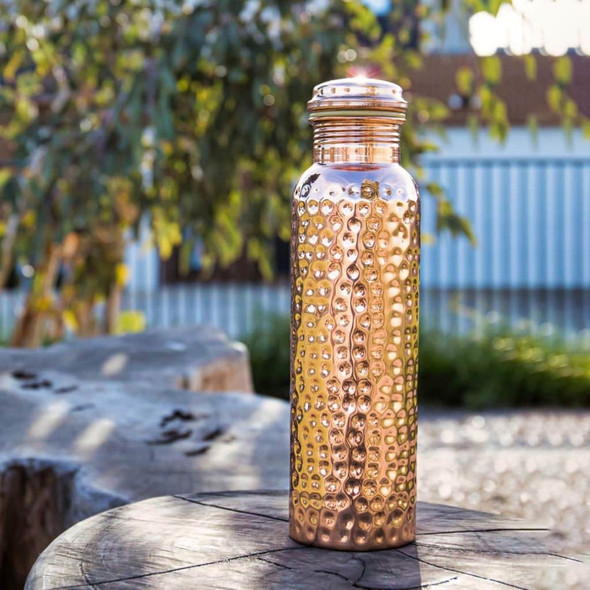 99% Pure Copper Water Bottle Hammered Design 950 ml |By Enable Nature | 17.64 Oz | 1.1 lbs | SU-TQ-MAY20