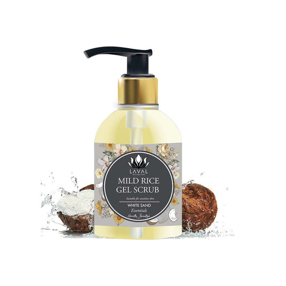 White Sand Mild Rice Gel Scrub |By LAVAL | 6.09 FlOz | 0.05 gallons | SU-TQ-MAY20