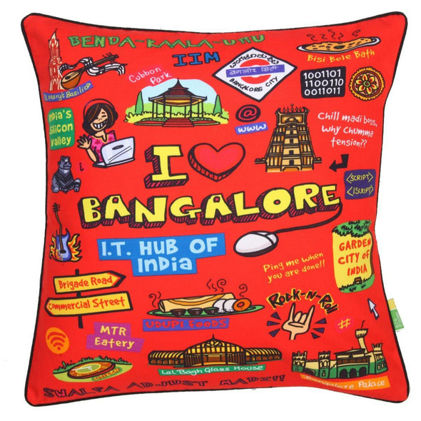 Cushion Cover (Coloured Bangalore) |By Eco Corner | 5.29 Oz | 0.33 lbs | SU-TQ-MAY20