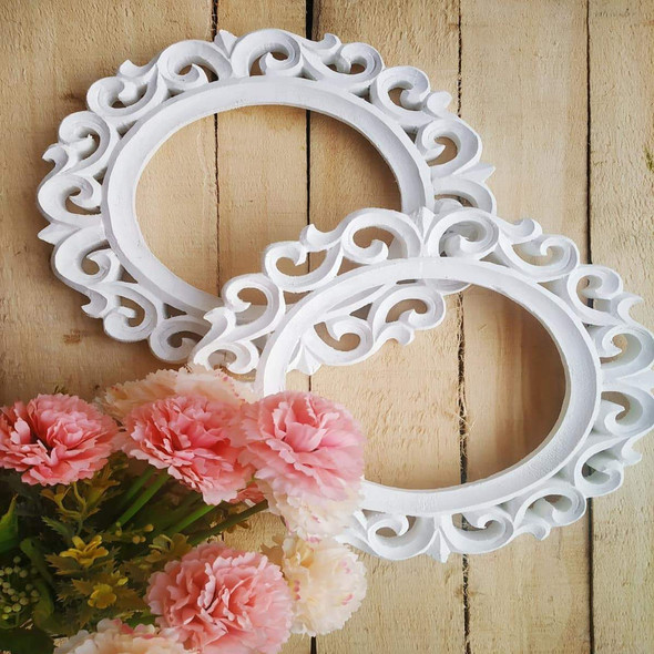White Round Wall Frame Set |By Door To Home | 17.64 Oz | 1.1 lbs | SU-TQ-MAY20