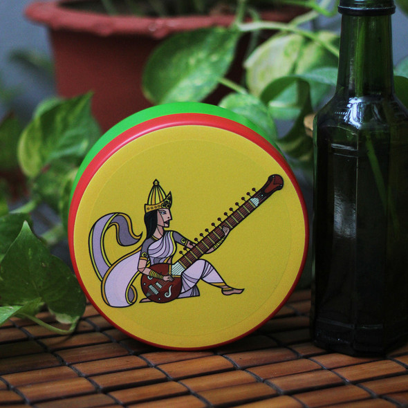 Saraswati Stainless Steel Container |By Ashvita Design Studio | 6.7 Oz | 0.42 lbs | SU-TQ-MAY20
