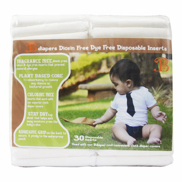 Disposable Chemical Free Inserts (30 Pieces) |By Bdiapers | 10.58 Oz | 0.66 lbs | SU-TQ-MAY20