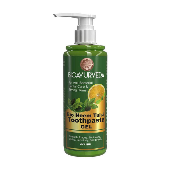 Bio Neem Tulsi Toothpaste Gel |By BIOAYURVEDA | 7.05 Oz | 0.44 lbs | SU-TQ-MAY20