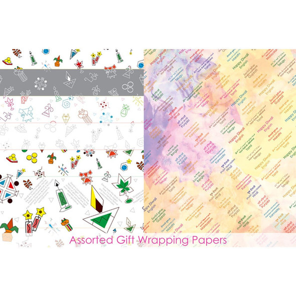 Diwali Wrapping Papers (2 Designs & 20 Sheets) |By Evince Thoughtful Presentations | 15.87 Oz | 0.99 lbs | SU-TQ-MAY20