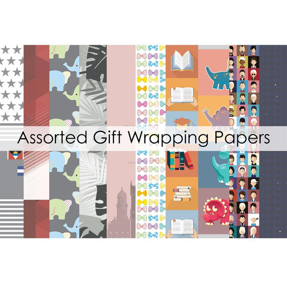 Fun Designs Assorted Gift Wrapping Papers (Set Of 10) |By Evince Thoughtful Presentations | 8.64 Oz | 0.54 lbs | SU-TQ-MAY20
