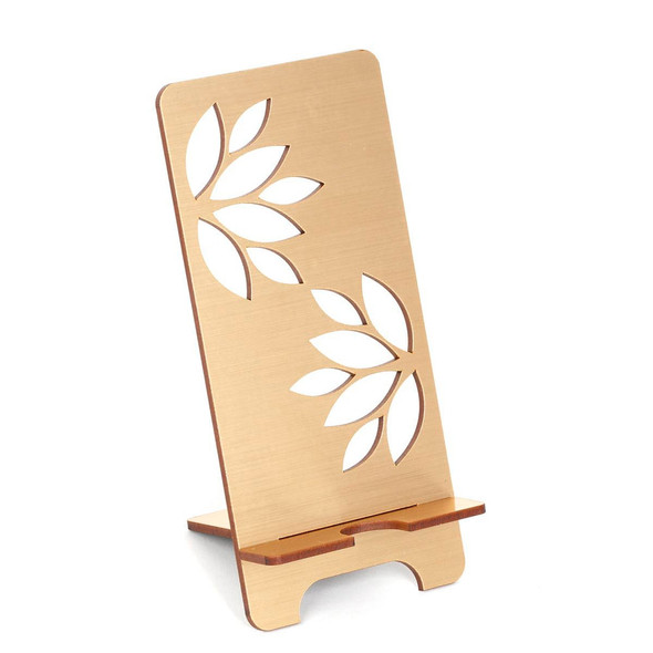 Golden Color Lasercut Phone Stand (Lotus Design) |By Meher Collection | 1.76 Oz | 0.11 lbs | SU-TQ-MAY20