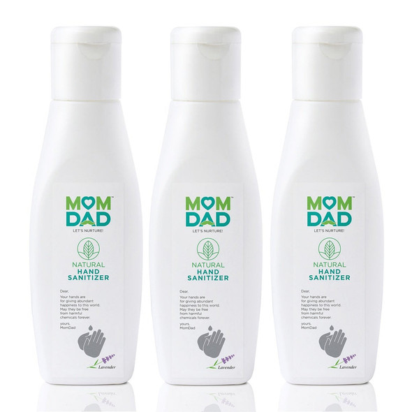 Natural Hand Sanitiser (Lavender- Pack of 3) |By MomDad | 4.23 Oz | 0.26 lbs | SU-TQ-MAY20