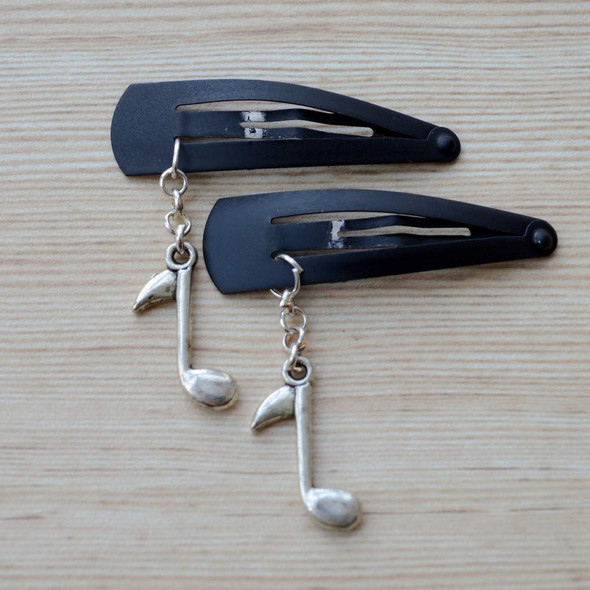 Smart Musical Note Silver Tassel Hair Clip for Girls |By Pretty Ponytails | 1.76 Oz | 0.11 lbs | SU-TQ-MAY20