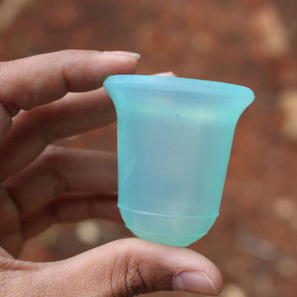 Menstrual Cup (Teal) (Stonesoup Wings) (Stemless) (Made In India) |By Stonesoup | 1.06 Oz | 0.07 lbs | SU-TQ-MAY20