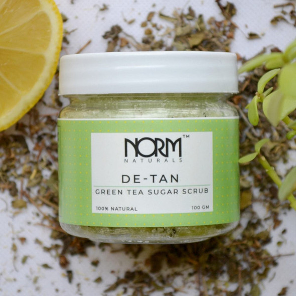 Norm Naturals De-Tan Green Tea Face Scrub | 100 g |By Norm Naturals | 3.53 Oz | 0.22 lbs | SU-TQ-MAY20