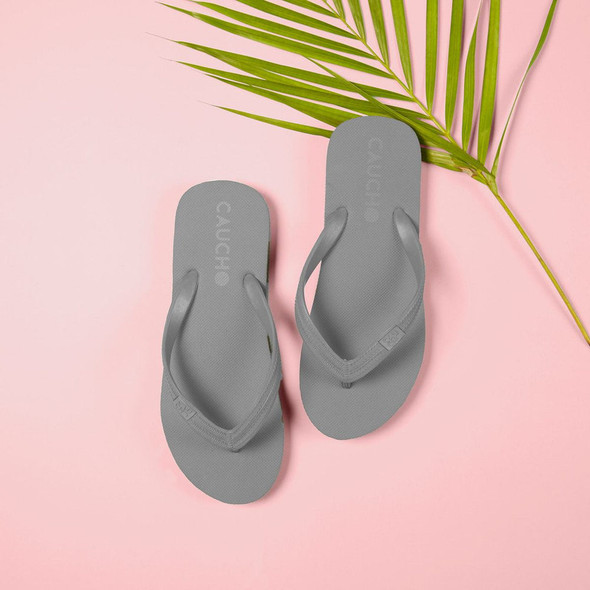 Flip-flops or Slippers - Men's (Grey) (Biodegradable and Vegan) |By Caucho | 17.64 Oz | 1.1 lbs | SU-TQ-MAY20