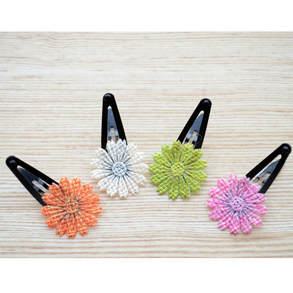 Light Pastel Shades Matte Flower Hair Clip (Set of 4) |By Pretty Ponytails | 1.76 Oz | 0.11 lbs | SU-TQ-MAY20