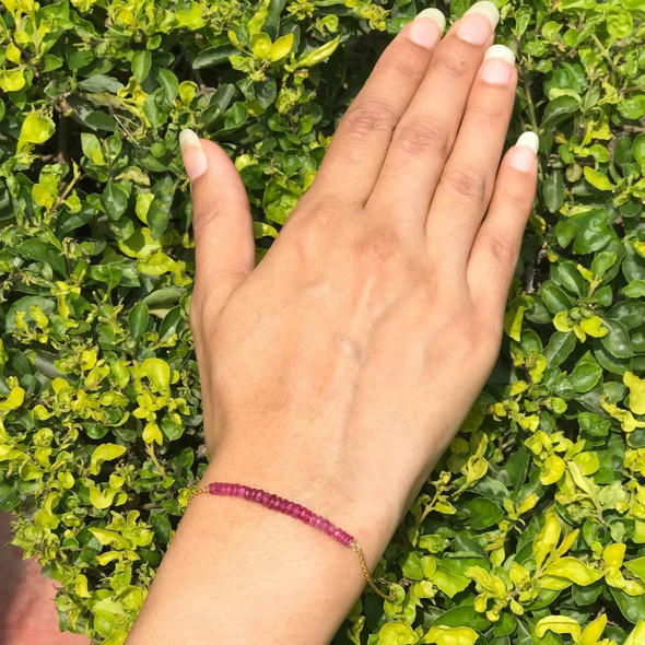 Ruby Gemstone Friendship Bracelet |By Meher Collection | 0.18 Oz | 0.01 lbs | SU-TQ-MAY20