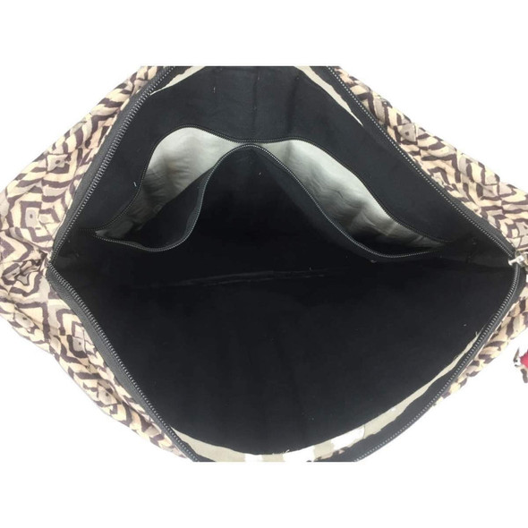 Black And Grey Kalamkari Quilted Laptop Bag |By Kritikala | 10.93 Oz | 0.68 lbs | SU-TQ-MAY20