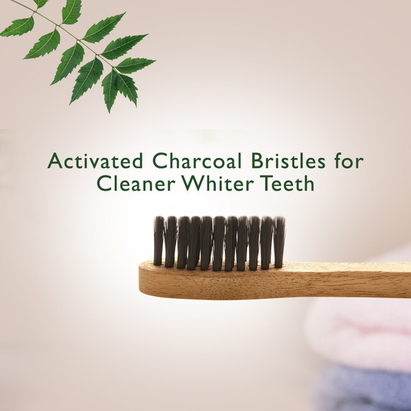 Eco-friendly Toothbrush made from Natural Neem Wood with Anti-bacterial & Anti-fungal properties | By Sarveda | 5.29 Oz