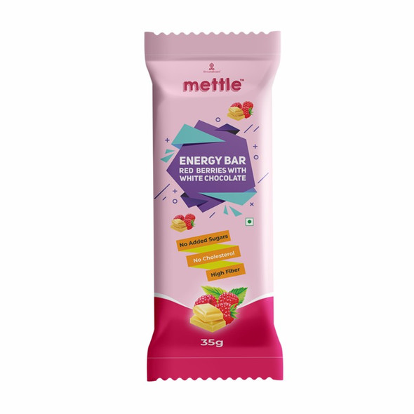 Red Berries with White Chocolate Energy Bar | By Mettle | 14.81 Oz | 0.93 lbs | SU-CW-JUN01