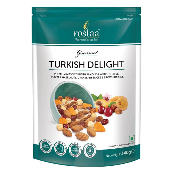 Turkish Delight Dry Fruits & Berries | By Rostaa | 11.99 Oz | 0.75 lbs | SU-CW-JUN01