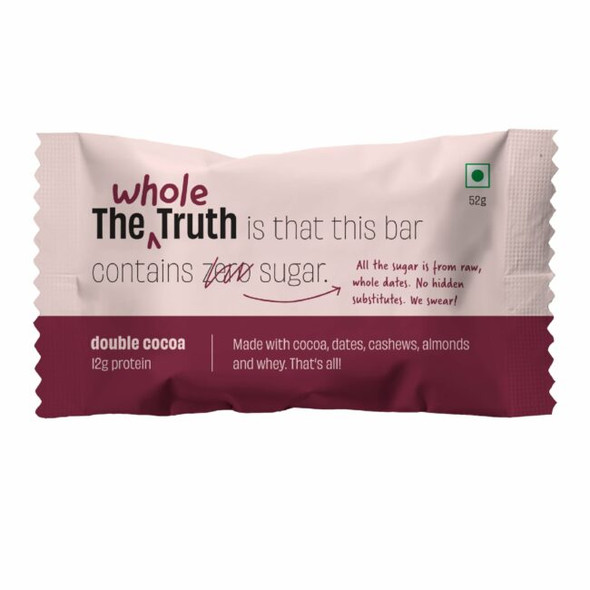 Double Cocoa Protein Bar | By The Whole Truth | 1.83 Oz | 0.11 lbs | SU-CW-JUN01