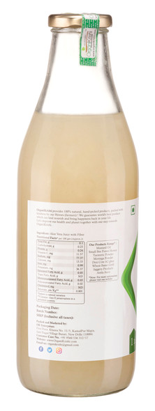 Aloe Vera Juice with Fibre 1Ltr| By OrganiKrishi | 33.81 FLOZ | 0.26 Gallons