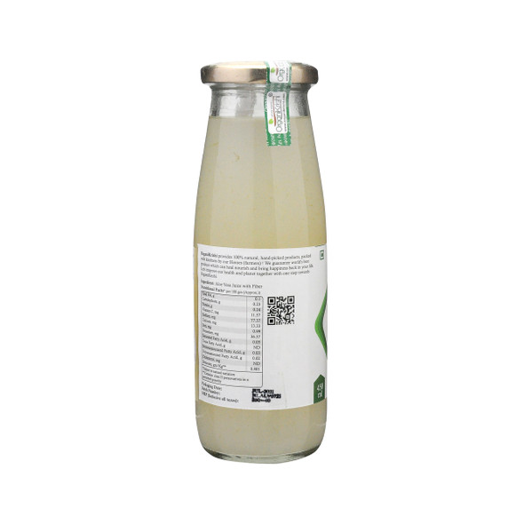 Aloe Vera Juice with Fibre 450ML| By OrganiKrishi | 15.22 FLOZ | 0.12 Gallons