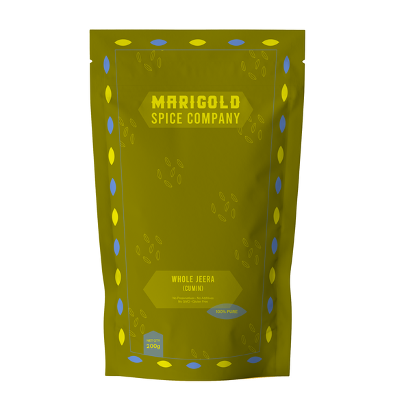 Whole Jeera (Cumin) - 200gms | 100% Natural |  By  Marigold Spice Company  |   7.05 oz  |   0.44 lbs Whole Jeera (Cumin) - 200gms | 100% Natural |  By  Marigold Spice Company  |   7.05 oz  |   0.44 lbs