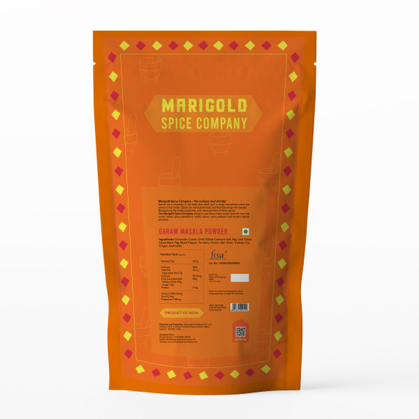 GARAM MASALA POWDER - PACK OF 4 | 100% NATURAL | 500gms Each |  By  Marigold Spice Company  |   17.64 oz  |   1.1 lbs