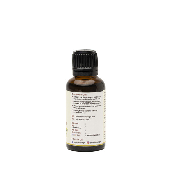 Moringa Seeds Cold Pressed Oil (30 ml)  | By   Daivik Moringa  |  4.16 floz  |  0.03 gallon