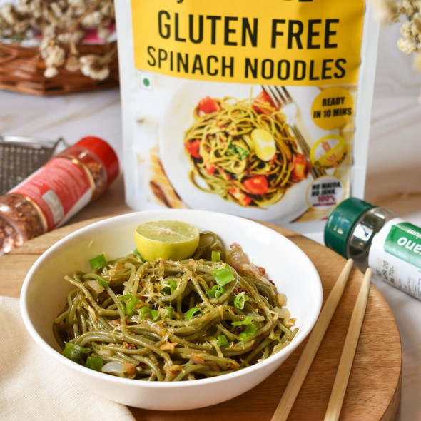 Naturally Yours Gluten Free Spinach Noodles 100G  |  By Naturally Yours | For USA | 0.22 lbs |3.53 oz