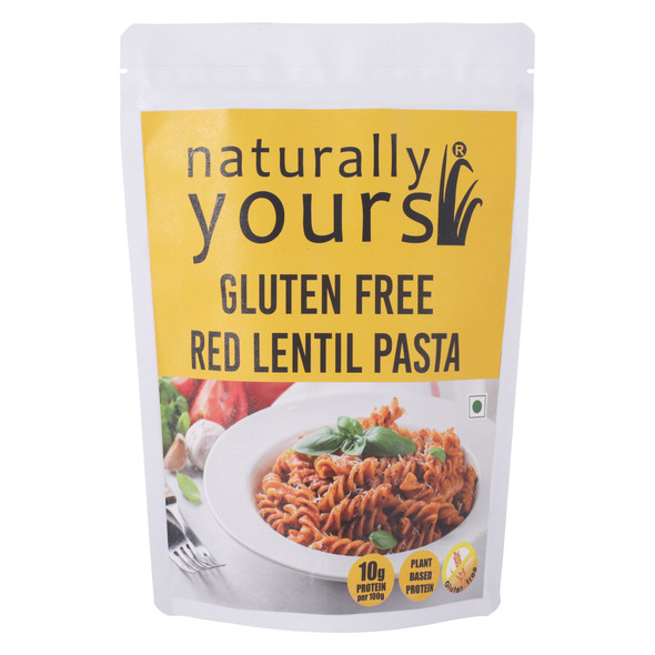 Naturally Yours Gluten Free Red Lentil Pasta 200g  |  By Naturally Yours | For USA | 0.44 lbs |7.05 oz