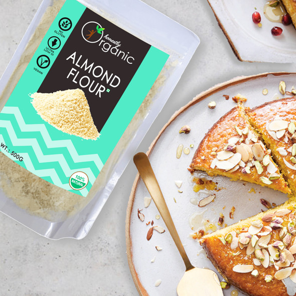 Organic Almond Flour - 500g  |  By  D-Alive  | For USA    |  17.64 oz    |   1.1 lbs