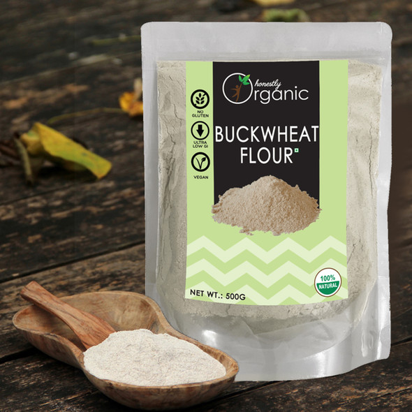 Organic Buckwheat flour - 500g  |  By  D-Alive  | For USA    |  17.64 oz    |   1.1 lbs