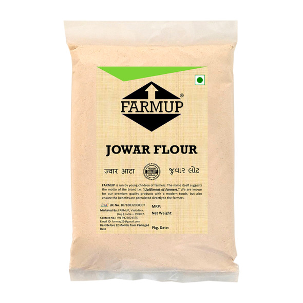 Jowar Flour (Sorghum, 1Kg Pack of 1) | By FARMUP | For USA | 35.27 Oz | 2.2 lbs
