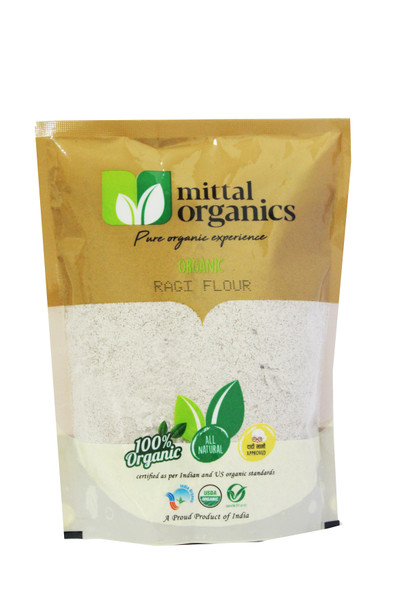 Ragi Flour | By Mittal Organics | For USA | 17.64 Oz | 1.1 lbs