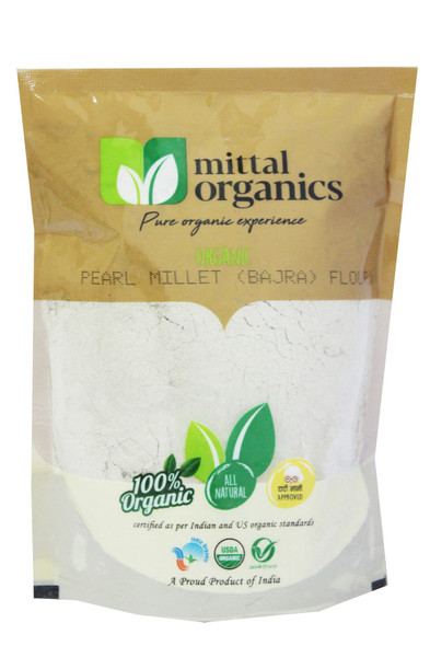 Pearl Millet (Bajra) Flour | By Mittal Organics | For USA | 17.64 Oz | 1.1 lbs