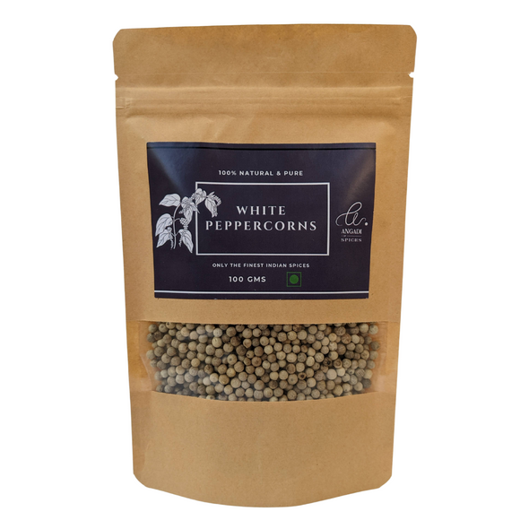 Malabar White Peppercorns | By Angadi of Spices | For USA | 35.27 Oz | 2.2 lbs