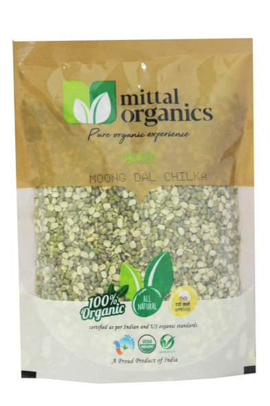 Moong Dal Chilka | By Mittal Organics | For USA | 17.64 Oz | 1.1 lbs